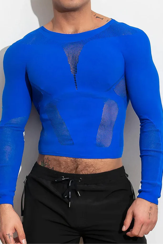 air(lace) Top LongSleeve /Blue - Image 4