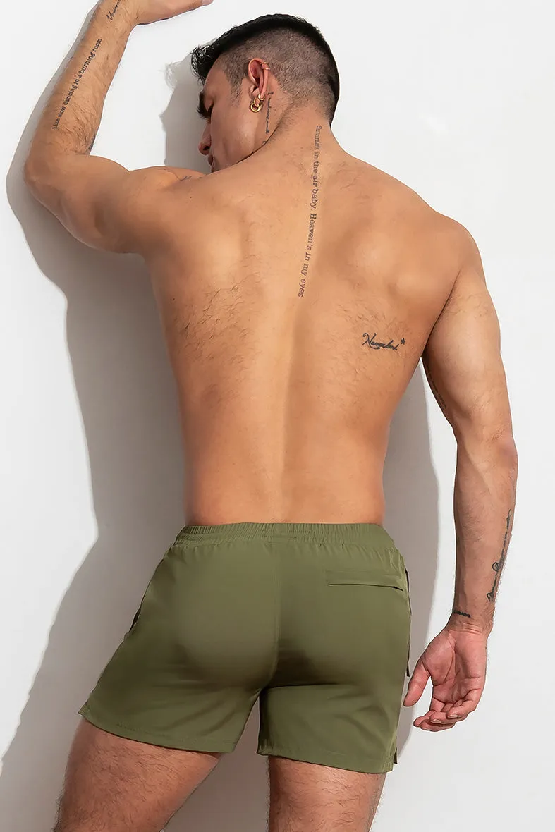 itBOY Woven Shorts /Olive - Image 3