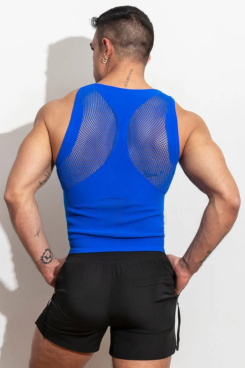 air(lace) Top Sleeveless /Blue - Image 3