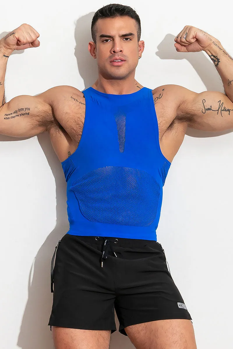 air(lace) Top Sleeveless /Blue - Image 5