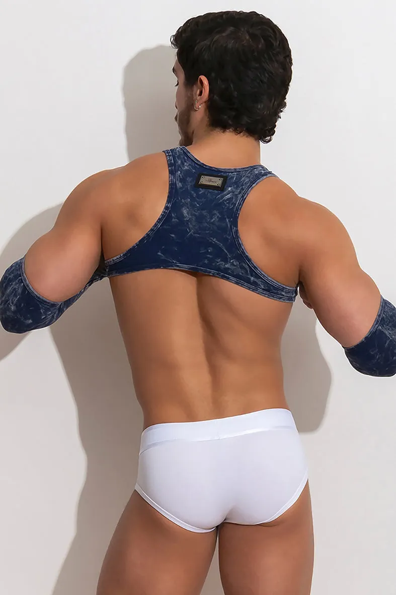 CRUSH Crop Top /Denim Blue - Image 2