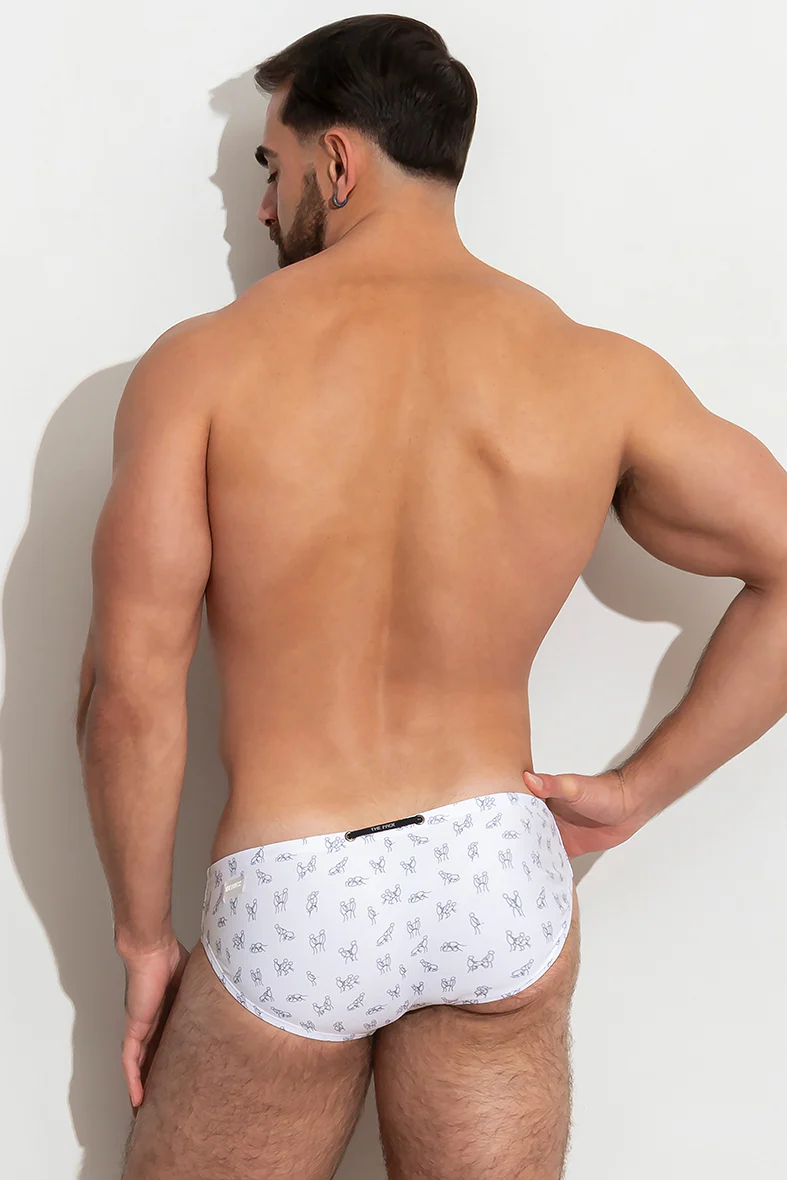 DUDEL Swimbrief /White - Image 3